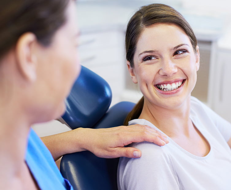 woman at the dentist