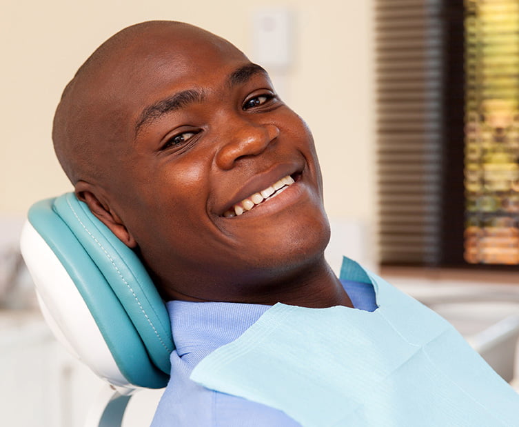 man at the dentist