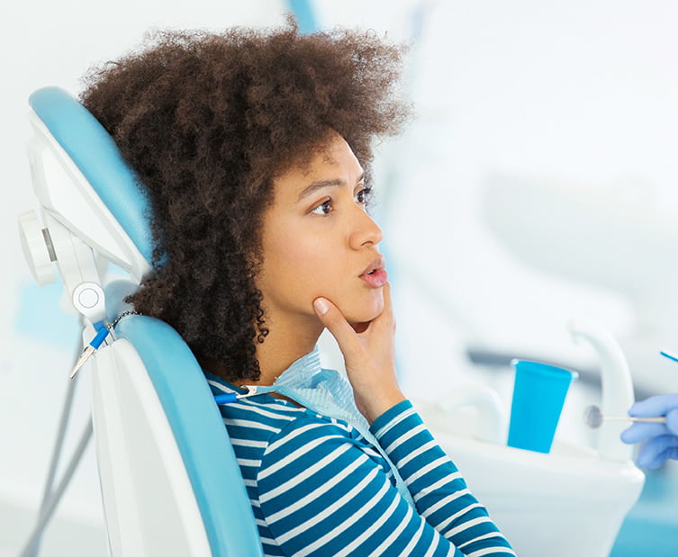 woman at the dentist