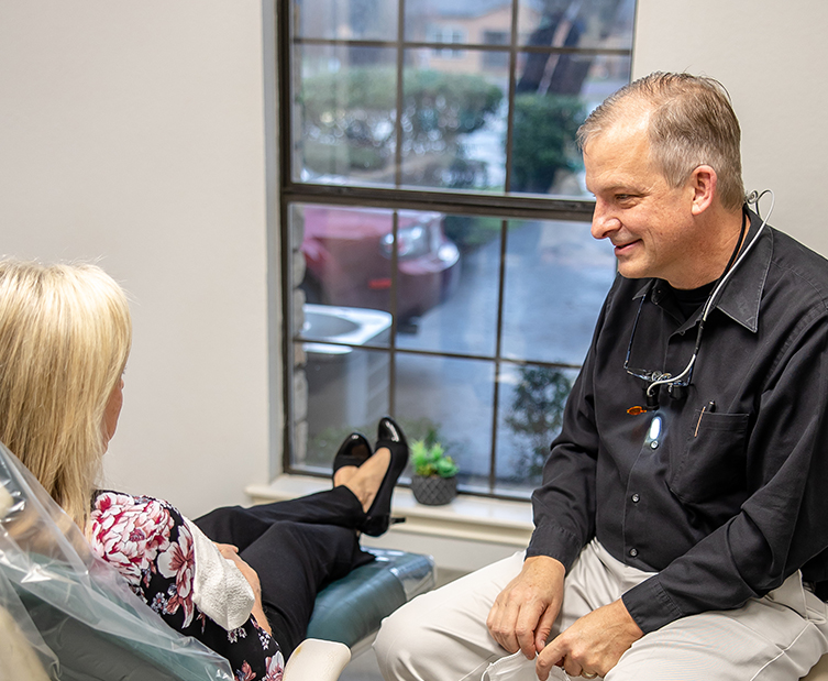 dentist with patient