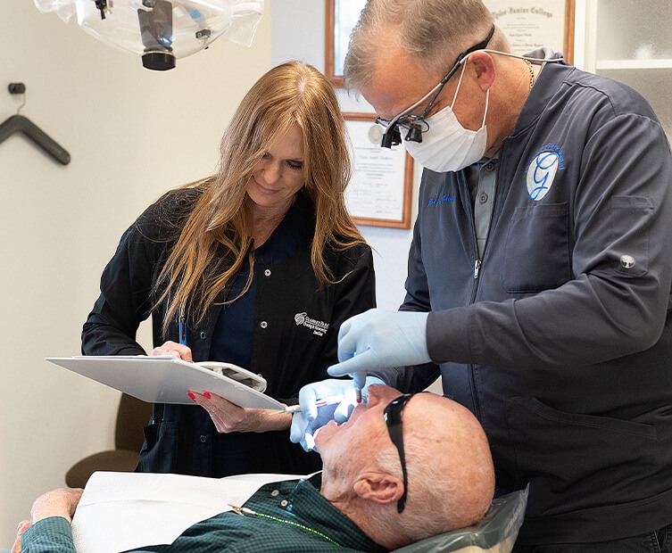dentist with patient