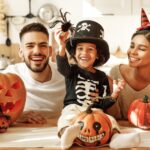 family celebrating halloween looking for Halloween candy alternatives