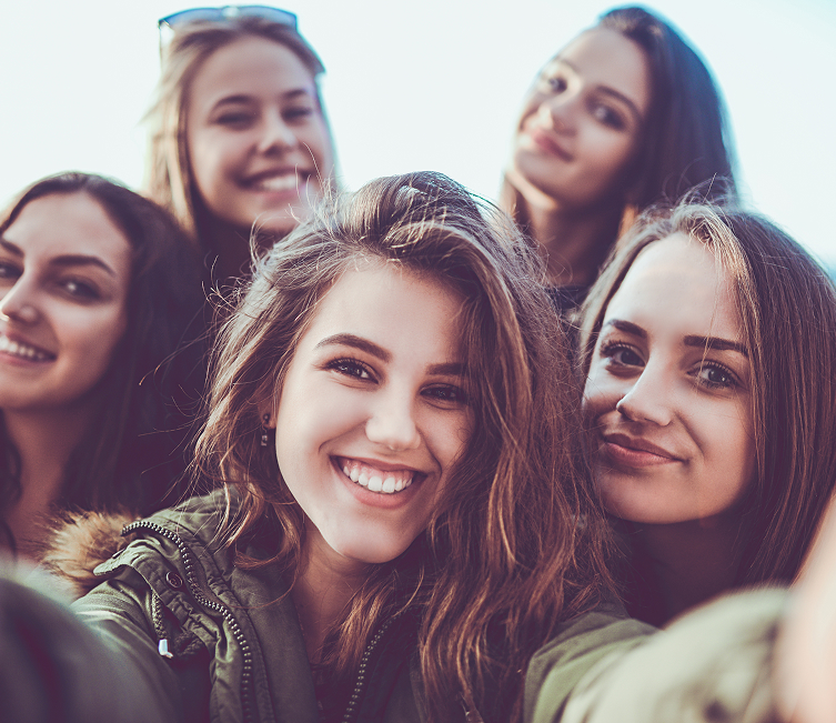 group of teen girls