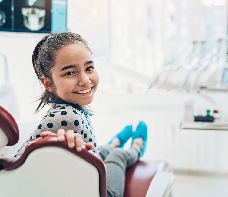 girl at the dentist