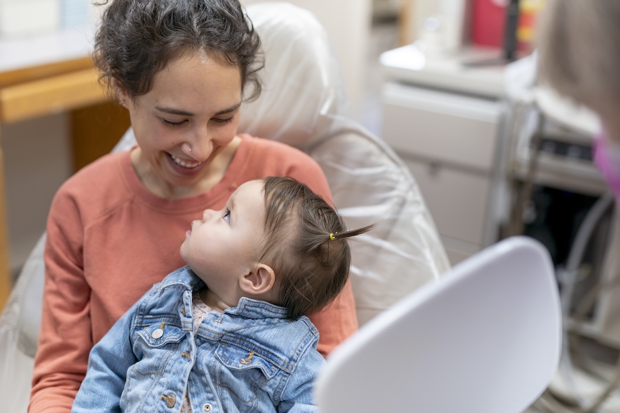 child at first dental visit, pediatric dental care